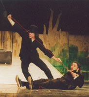 В. Демчог в спектакле Камы Гинкаса "Сны изгнания", МТЮЗ, 2003г.